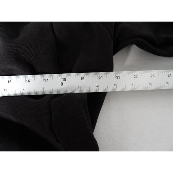 Vivian Shyu Black Cardigan Sweatshirt Medium Cinch Hem Open Tie Minimalist READ - Picture 14 of 16